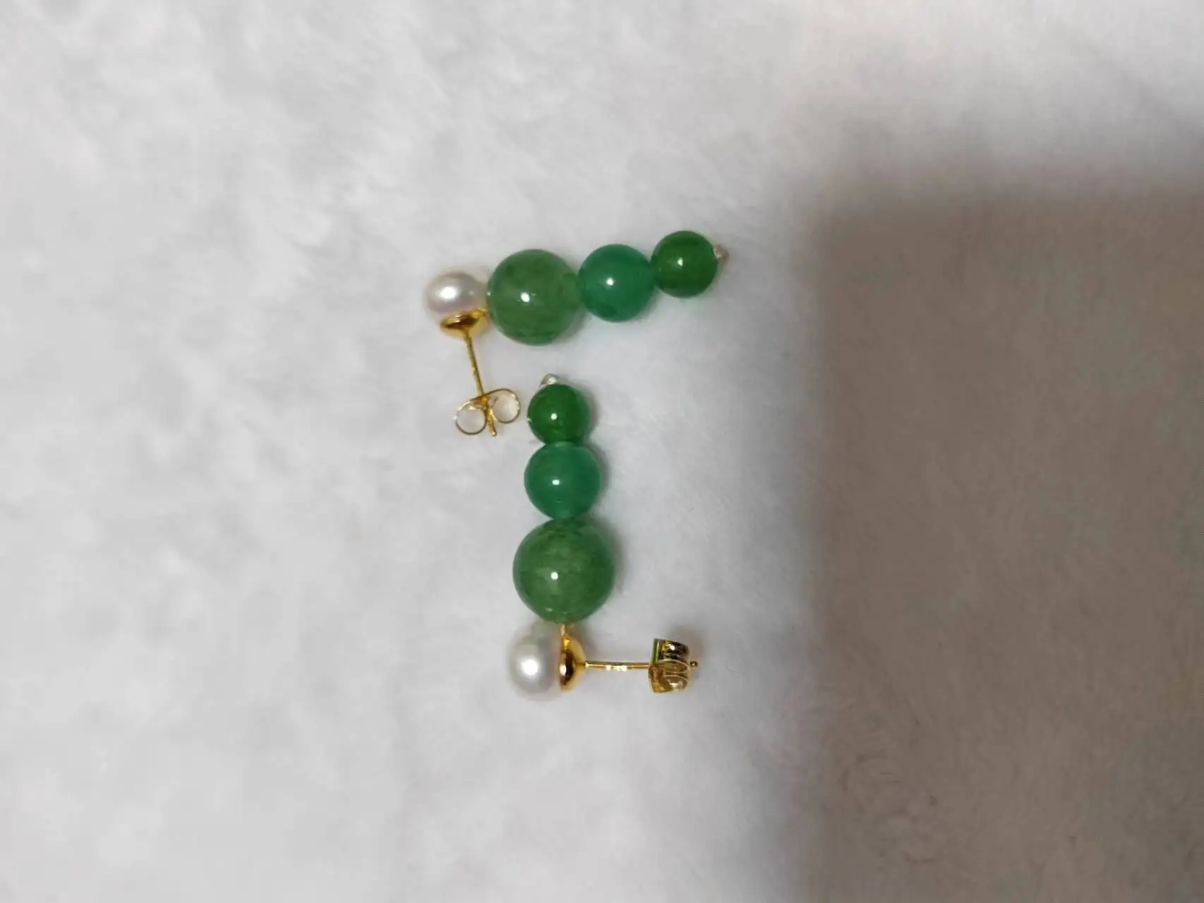 New Arrival Favorite Pearl Dangle Earrings Genuine Pearls Green Jade S925 Sterling Silver Stud Fine Jewelry Wedding Women Gift