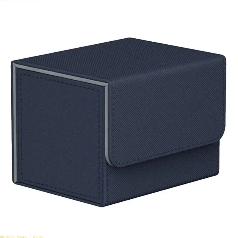 A0KA Board Game Card Sleeve Holder Box Tarot Cards Box Capacity Tarots for Case Container Collection PU Leather