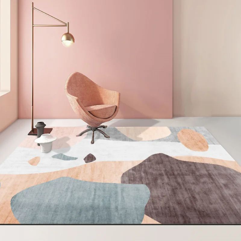 Light luxury Nordic crystal velvet material minimalist living room carpet modern simple sofa tea table carpet bedroom bed mat