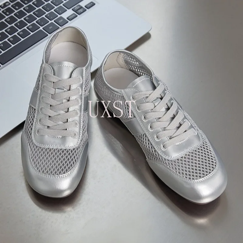 

Mesh Comfort Breathable Genuine Leather Training Shoes 2025 Women's Shoes Breathable Sports Forrest Gump Shoes
