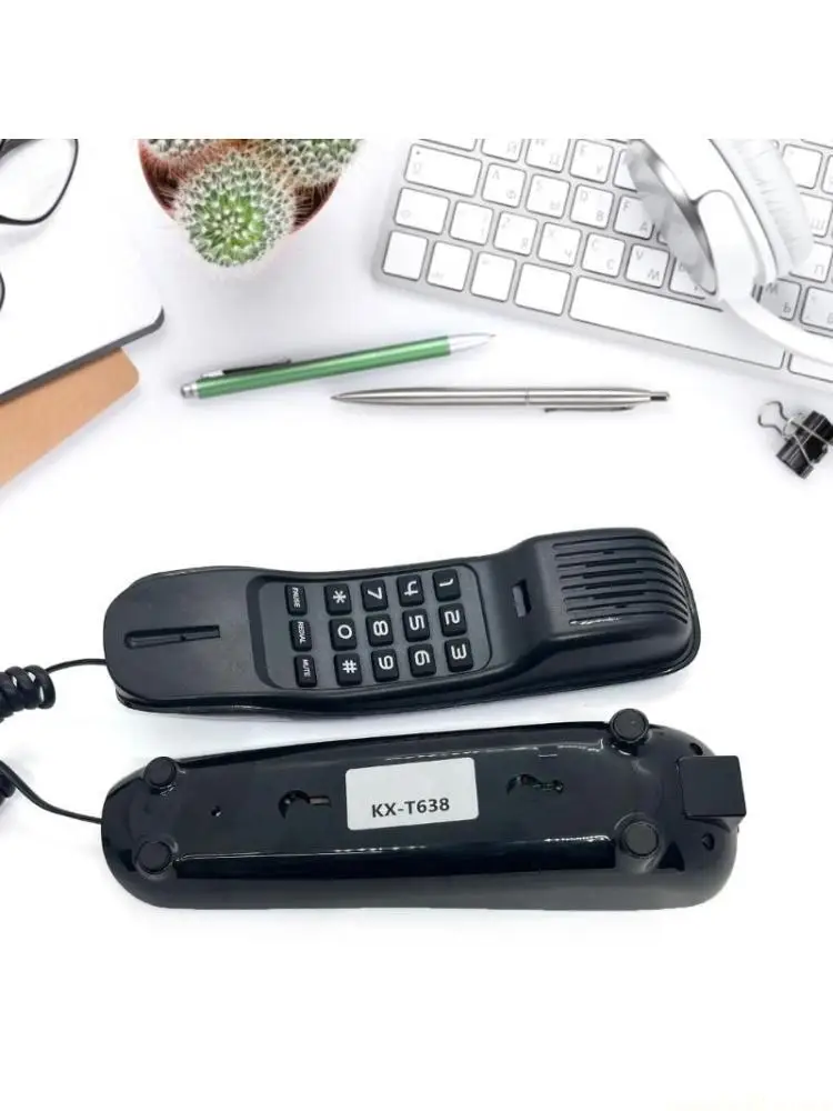 KX-T638 Wall-Mounted Telephone Desk Phone Fixed Landline Telephones Redial Pause
