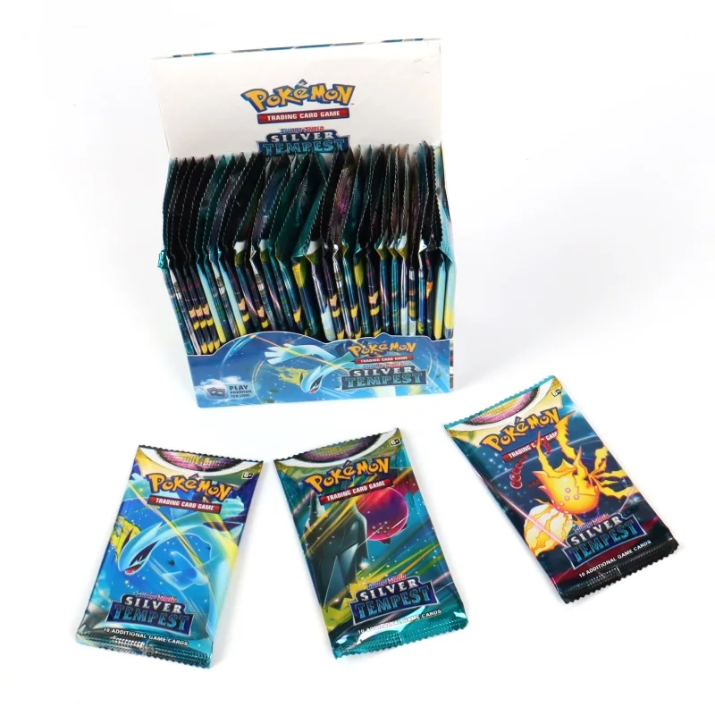 324 szt. Wersja angielska Pokémon TCG: Tarcza miecza Silver Tempest Booster Box Karty Pokemon 36 pudełek