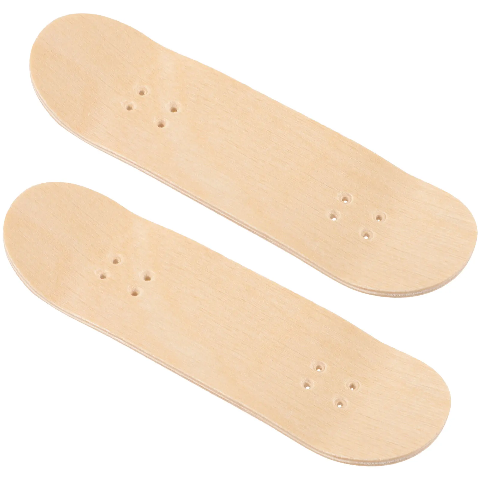 Skateboard da dito in legno antiscivolo da 2 pezzi per personalizzazione fai da te Mini skateboard in bianco con movimento della punta delle dita per alleviare lo stress