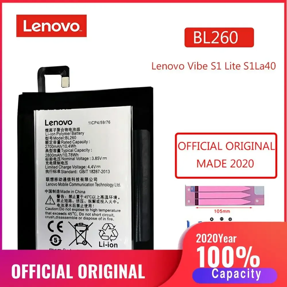 

BL260 Новый OEM аккумулятор для телефона Lenovo Vibe S1 Lite S1La40 100% настоящий 2700 мАч сменный полимерный аккумулятор для телефона Bateria