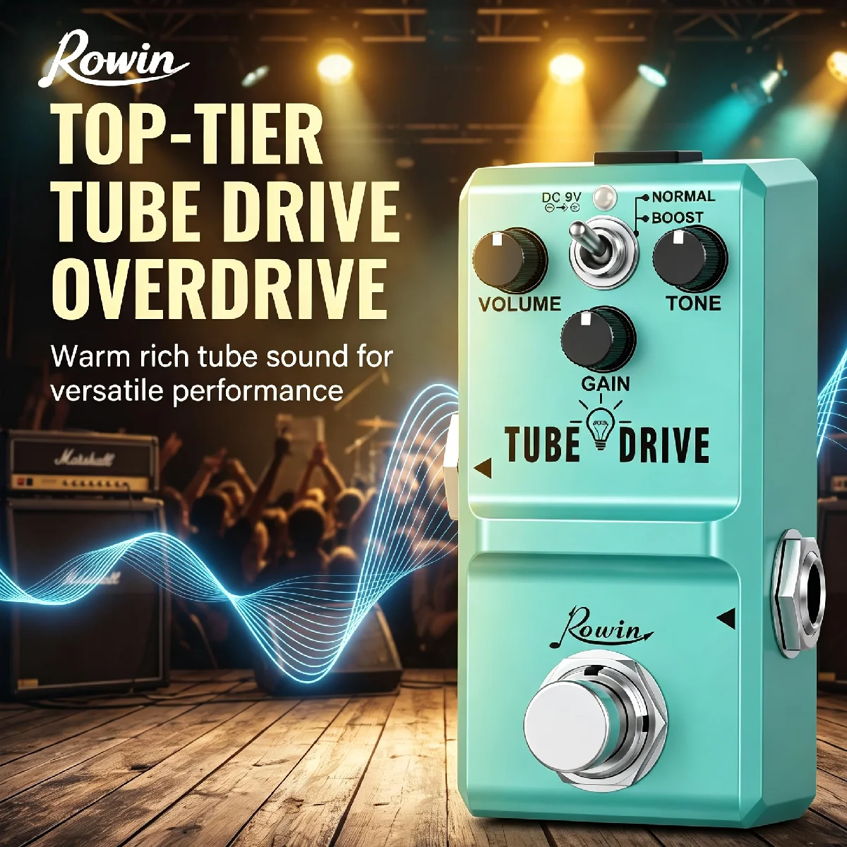 Rowin Nano Pedal Guitar Tube Drive Flanger Noise Gate Distiotion Analog Blues Overdrive Fuzz Looper Compressor Chorus Ensemble
