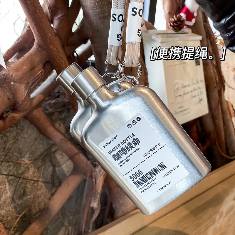 Stainless Steel Hip Flask Liquor Wine Bottle Portable Outdoor Camping Vodka Whiskey coffee milk tea Pot