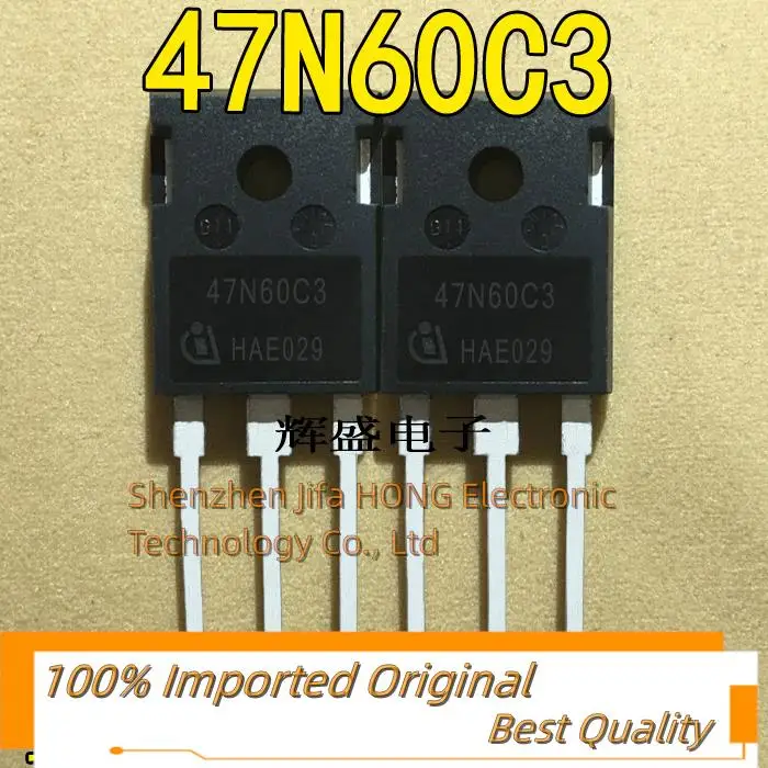 10PCS/Lot  47N60C3= SPW47N60C3 TO-247 MOSFET 47A 650V Imported Original Best Quality