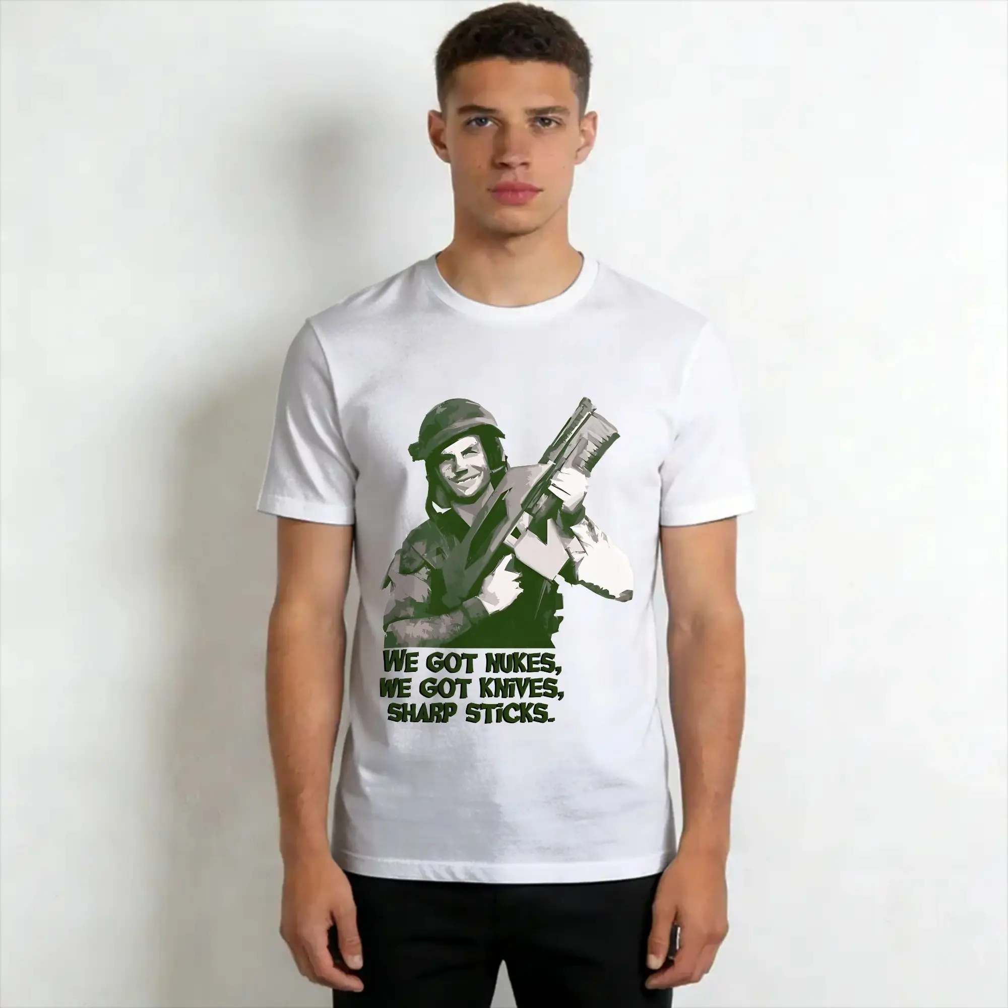 Mens Womens Hudson Tropic Thunder Movie T Shirt 100% Cotton Print T-Shirt  Clothing Outfits
