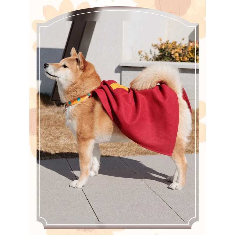 زي تنكري لفيلم كريبتو الخارق للبطل الخارق كيب سوبر للحيوانات الأليفة على طراز الكلاب مع درع "S" لحفلات الهالوين الهزلية