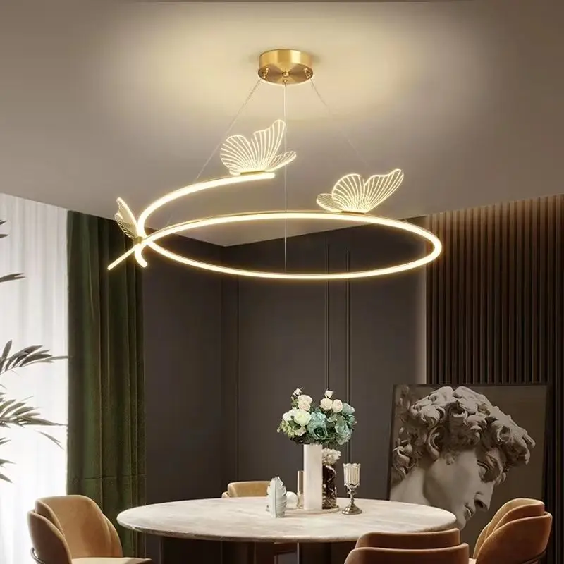 

Modern LED Butterfly Ceiling Chandeliers Luxury Lamps Living Dining Room Pendent Lamp Home Decor Hanging Light Luster Fixtures