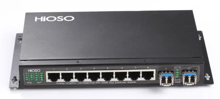 

Коммутатор PoE 2025 года, 8 портов 100M PoE + 2 порта 1000M SFP, DC48V 120W, по конкурентной цене