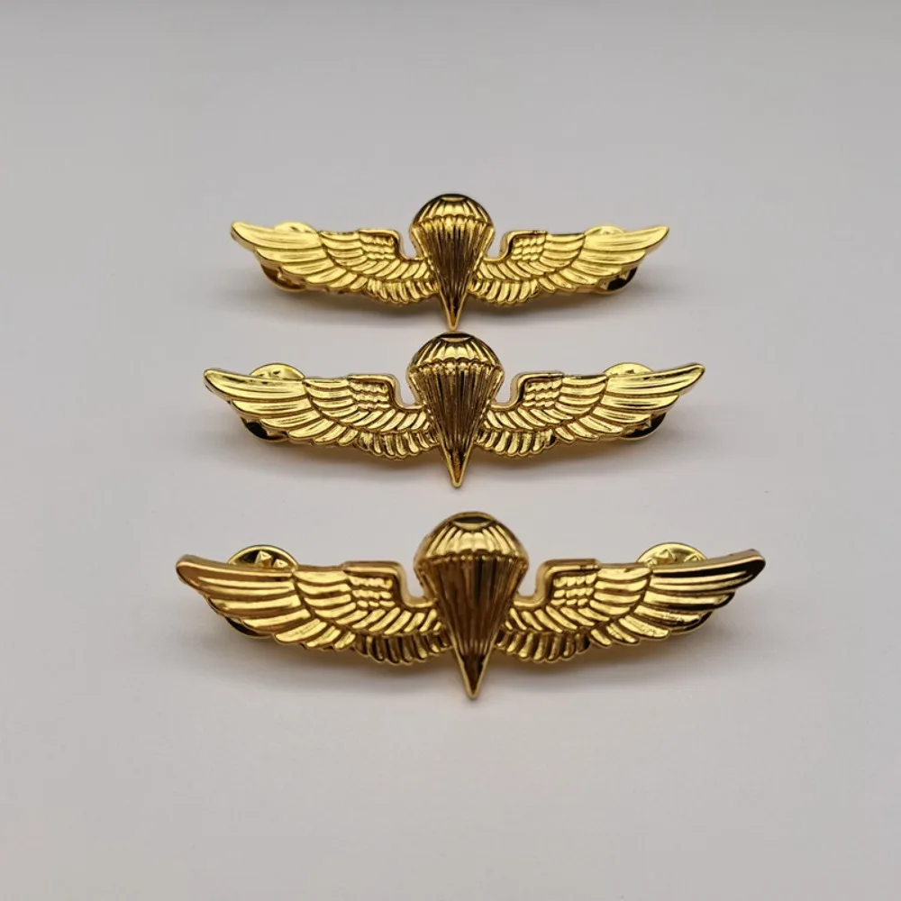 Trendy Gold Silver Plated Airplane Metal Wing Brooch for Men Women Vintage Pilot Aviator Pin Badge Backpack Clothing Accessories view 2