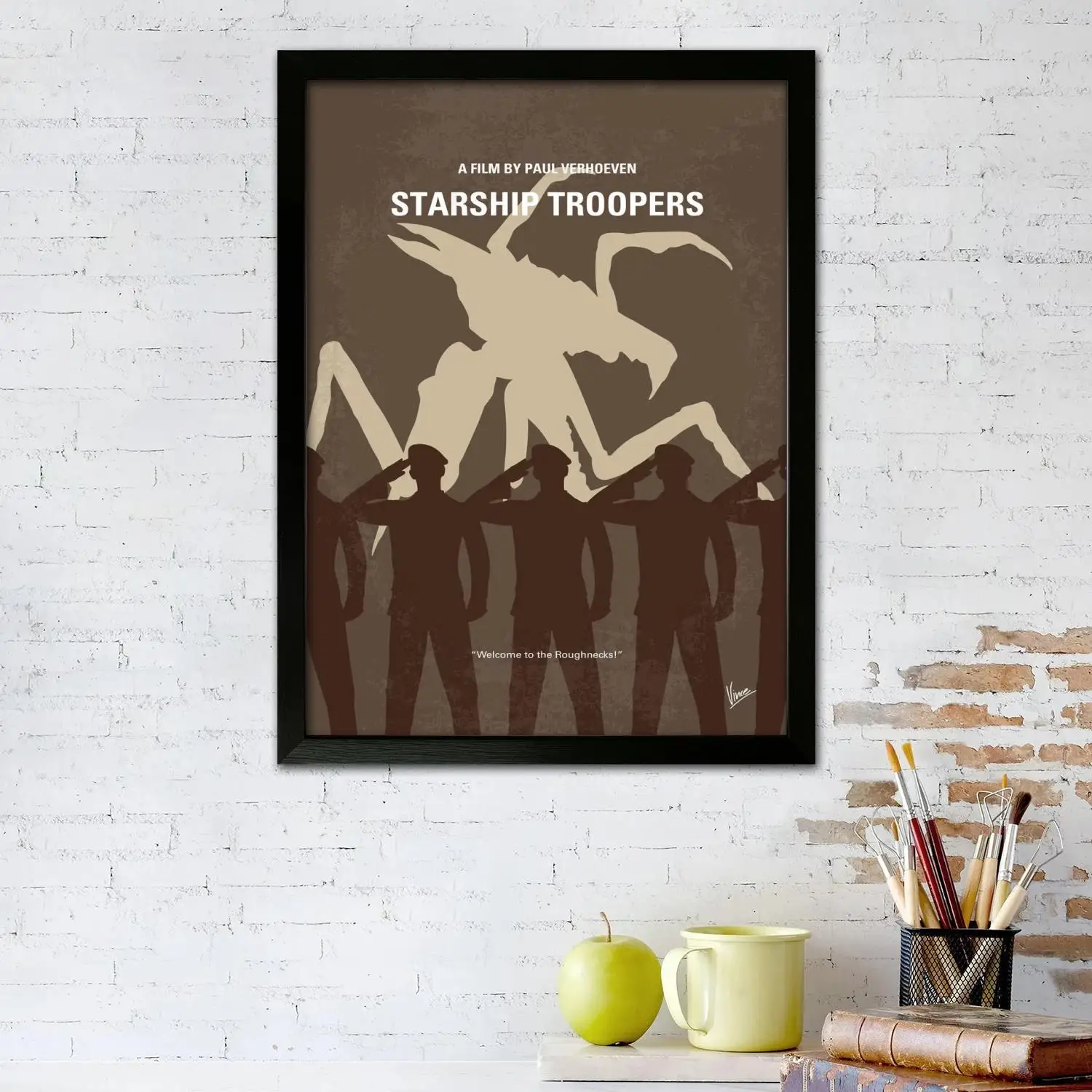 Starship Troopers Minimal Canvas Art Poster, Wall Art Picture Print, Modern Family Bedroom Decor Posters,Decorative painting