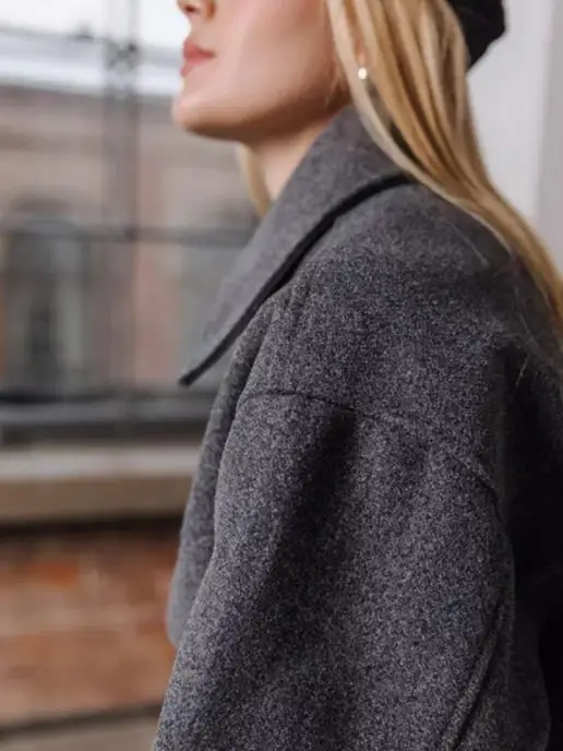 Autumn and Winter New Solid Color Fashion Collar Large Pocket Zipper Short Coat for Women, Slim Fit Commuting Style Short Coat