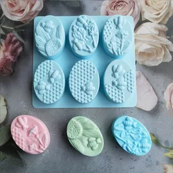 Bee Silicone Handmade Soap Mold, Suprimentos de Cozimento Multiuso, Sorvete, Geléia, Pudim, Chocolate, DIY, 6 estilos