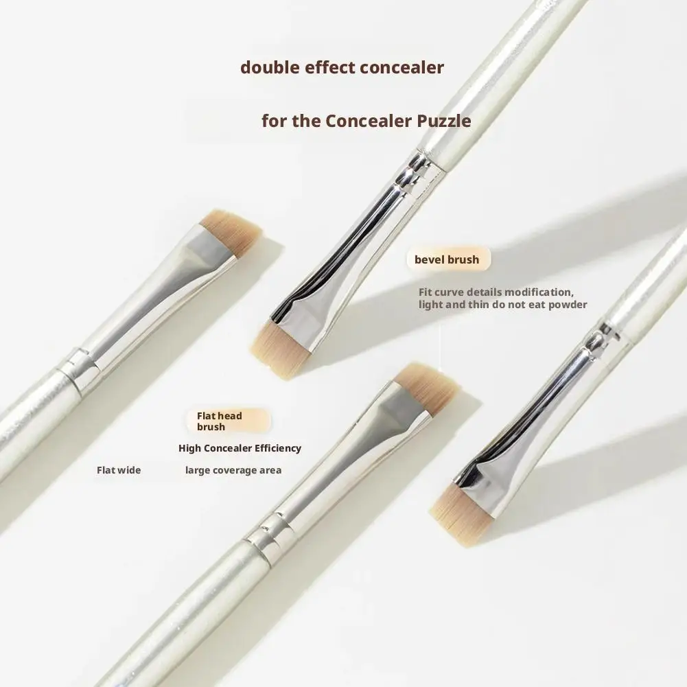 Bevel Contouring Brush Flat Head Foundation brush Cover Up Dark Circles Spots Concealer Brush Makeup Brush Beauty Cosmetics Tool