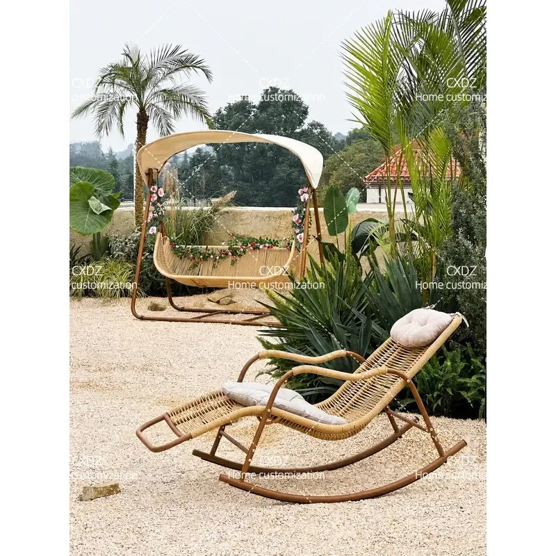 Outdoor Swing Chair Villa Courtyard Landscaping Terrace Hammock Garden Cradle Hanging Chair