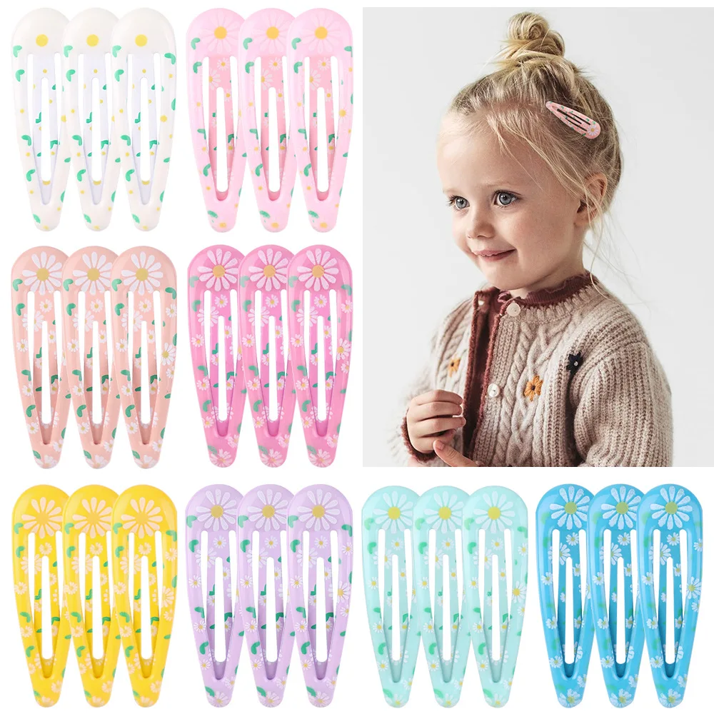

2PCS Adorable Teenage Patterned Colorful Baby Clips Instagram Style Pastel Flyaway Side Hair Clips for Children