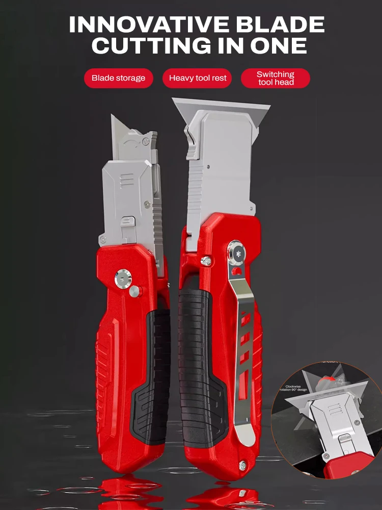 

Utility Spatula Folding Dual Purpose Cable Stripping Heavy Duty Thickened Wire Stripping Portable Manual Utility Knife