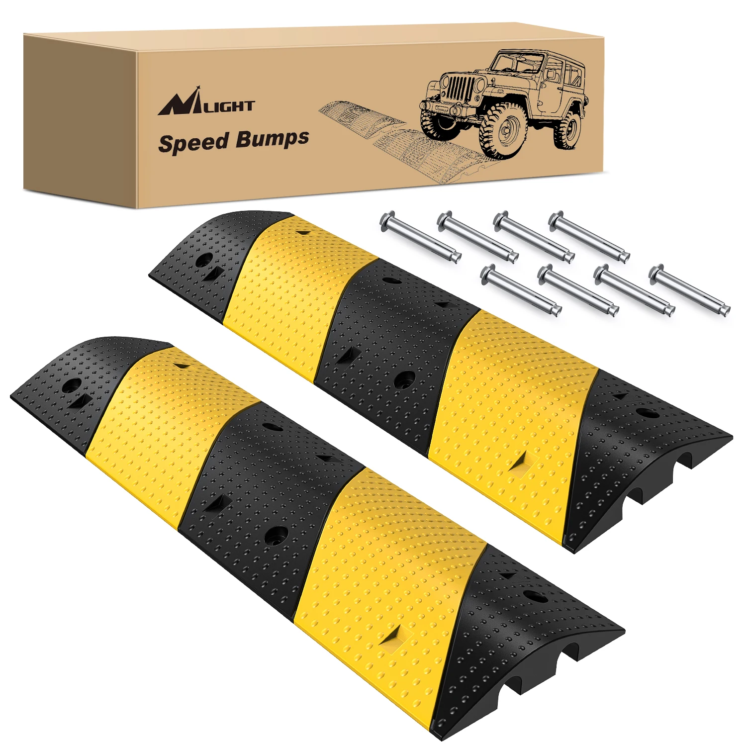 Nilight Rubber Speed Bump, 39.3