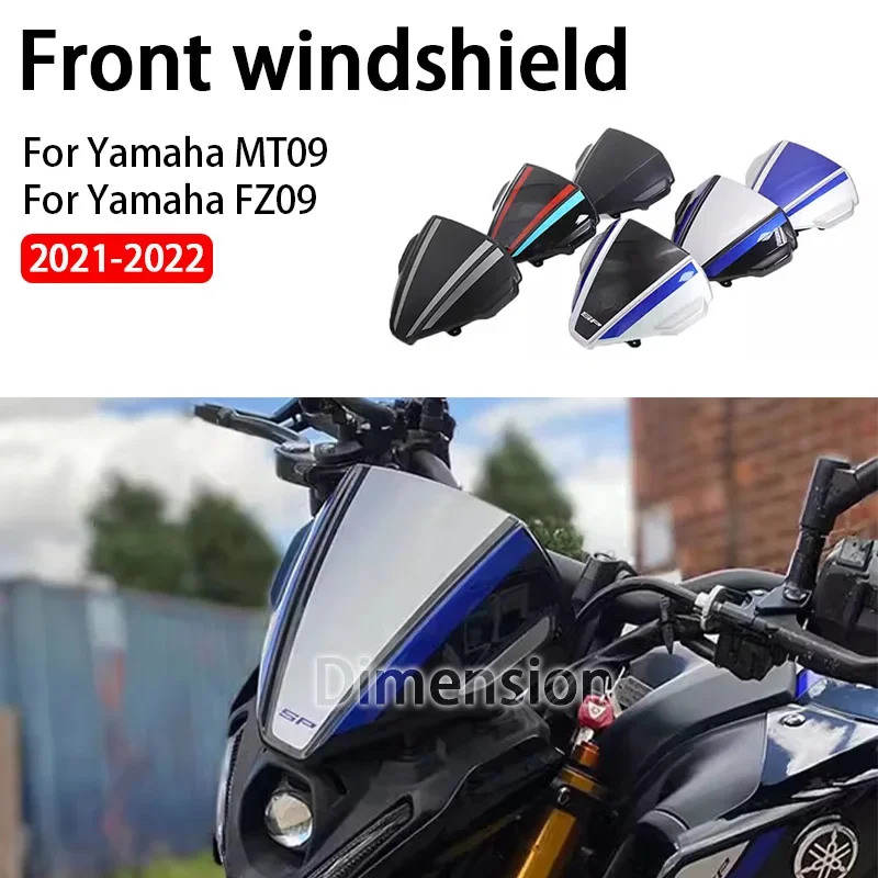 FOR YAMAHA MT-09 MT09 FZ09 Motorcycle Accessories Front Windshield Black Blue Windscreen Airflow Wind Deflector 2021 2022