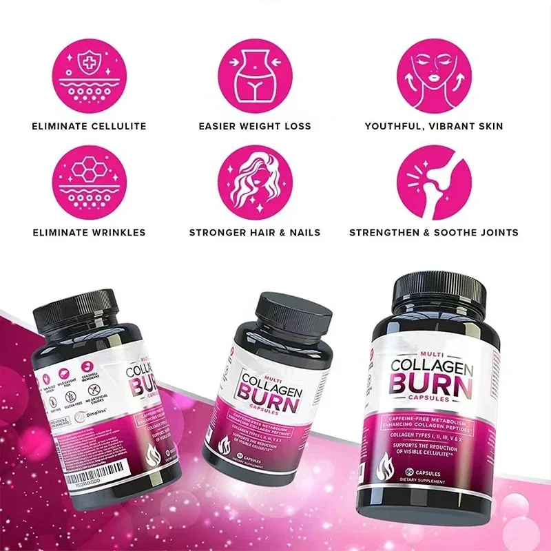 Collagen peptide capsule is a skin and bone health supplement for eliminating cellulite wrinkles and supporting anti-cell aging.