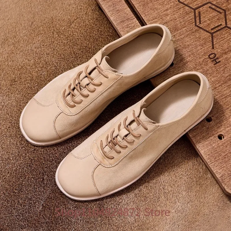 

Designer Shoes Men Genuine Leather Lace-up Casual Business Formal Work Shoes Man Outdoor Sport Flat Oxford Leather Shoes