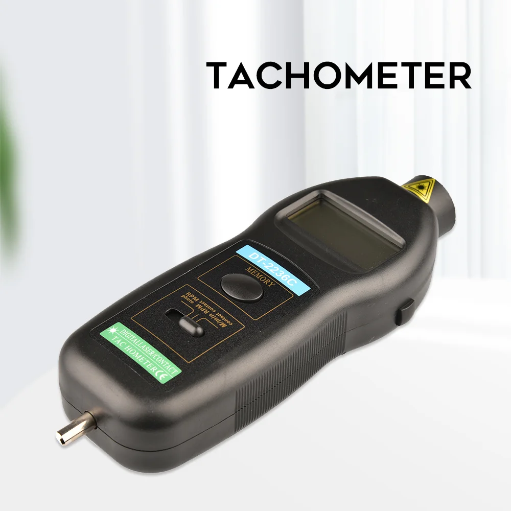 2-in-1 Dual-purpose Speed Detector Meter Handheld Digital Tachometer for Motor Wheels Lathe Electrical Fan