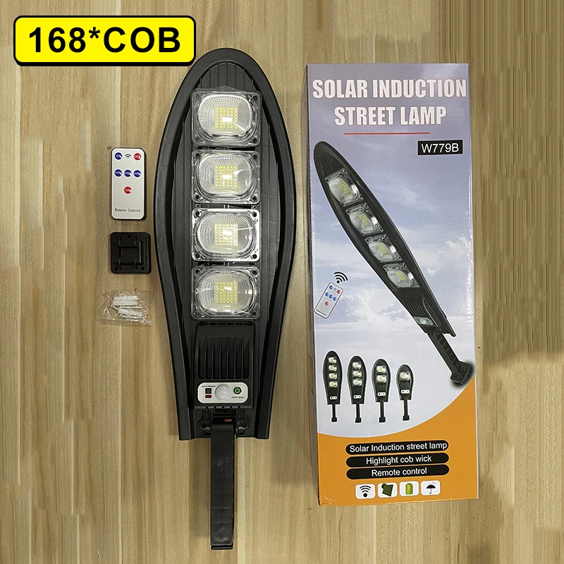 مصباح شمسي LED قوي 80W مع حساس حركة PIR – إضاءة خارجية ذكية للمنازل والحدائق
