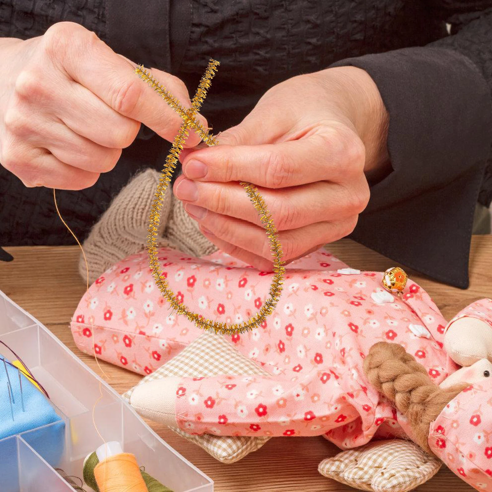 100 Uds. Limpiadores de tuberías artesanales tallos de chenilla para niños manualidades Diy jardín de infantes actividades entre padres e hijos brillantes