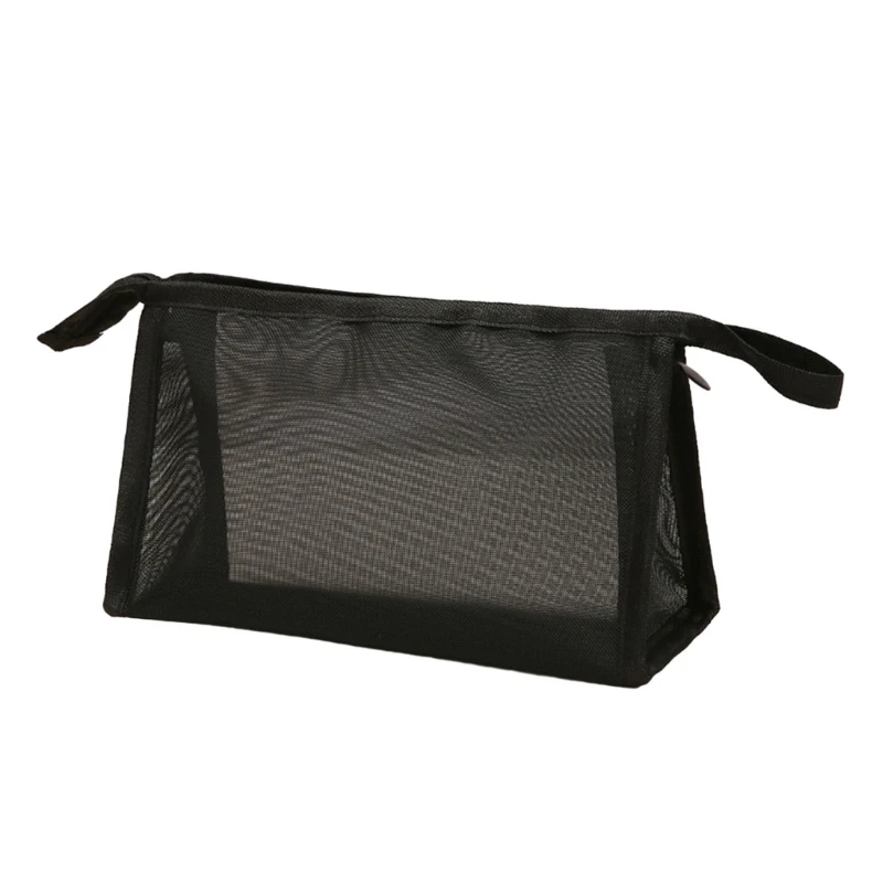 Multi-functional Pen Bag Large Capacity Clear Mesh Pen Storage Makeup Bag