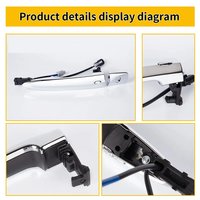 A44F-مقبض الباب الأمامي الأيسر دخول ذكي بدون مفتاح لنيسان ليف ماكسيما سنترا 2009-2018 80645-1AA0A مقبض خارجي كروم #2