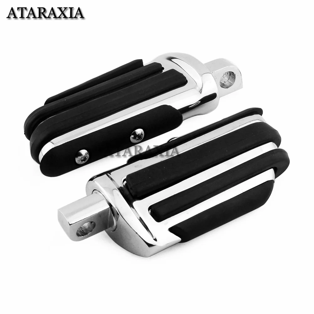 Male Mount Motorcycle Rubber Footrest Footpegs Floorboard For Harley Iron XL 883 1200 Street 750 Touring Custom Dyna FLD Softail