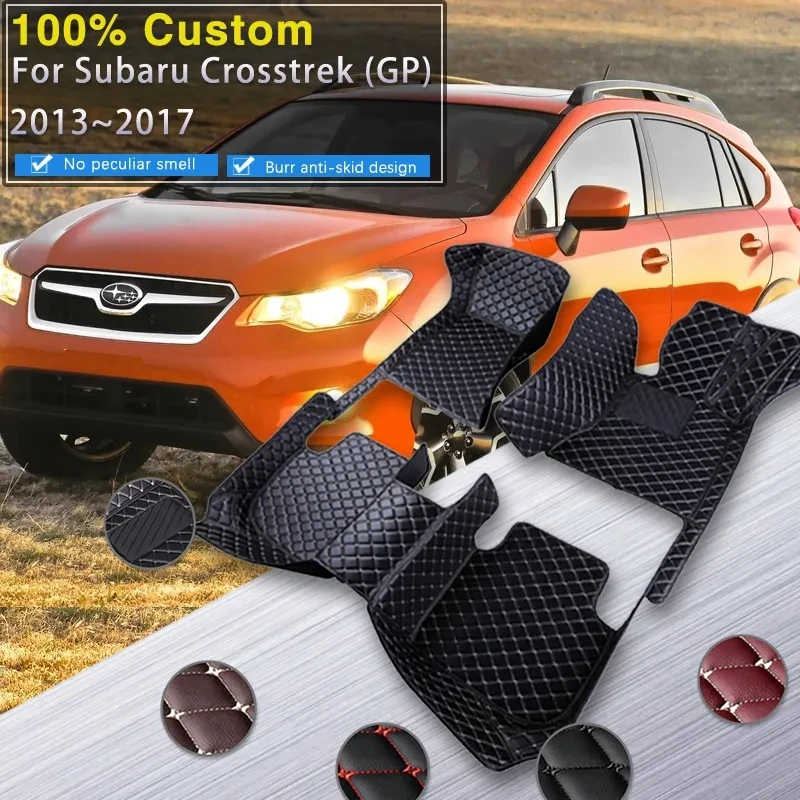 

Car Mats For Subaru XV Crosstrek GP 2013~2017 Leather Floor Mat Carpets Rugs Protective Pad Interior Parts Car Accessories 2014