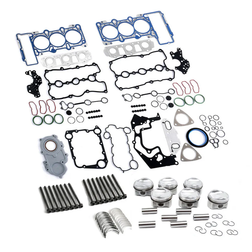 

Engine Pistons Gaskets Overhaul Rebuild Kit 06E107065DM 06E105561AB for Audi A5 A6 A7 A8 S4 S5 Q5 Q7 VW Touareg 3.0 TSI TFSI