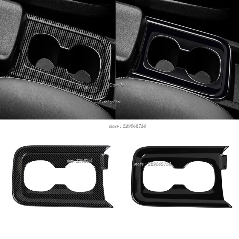 

For Toyota Voxy noah 90 2022 2023 2024 Carbon Fibre Car Front Water Cup Holder Cover Trim Holder Storage box decoration styling