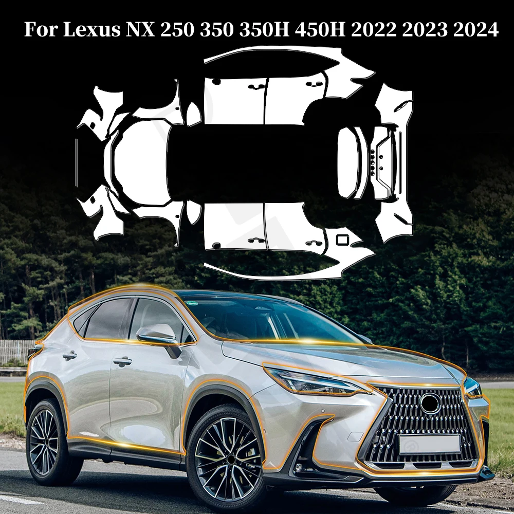 

For Lexus NX 250 350 350H 450H 2022 2023 2024 Anti-scratch TPU Paint Protection Film Pre-cut PPF Car Body Clear Bra Resistant