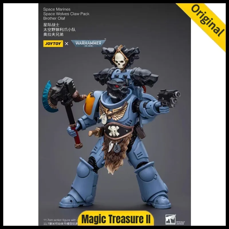 

【JOYTOY】Warhammer 40K 1/18 Anime Figure Space Marines Space Wolves Claw Pack Brother Olaf H11.7cm