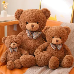 Große Größe tragen Fliege Teddybär Plüsch tier Cartoon Stofftiere Claire Bären Plüschtiere Puppe Anime weiche Kinderspiel zeug für Mädchen Geschenk