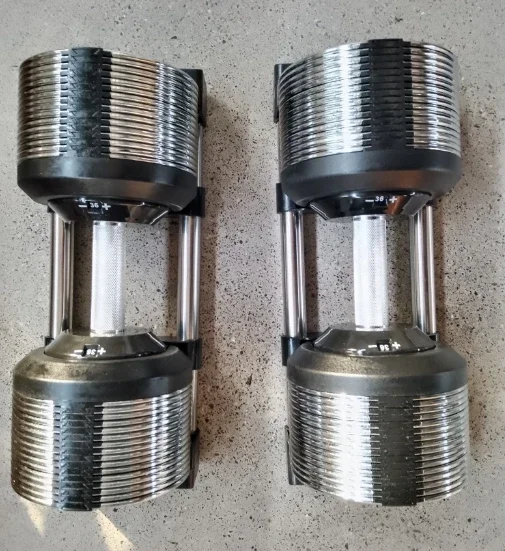 Best Seller 28kg Adjustable Dumbbells Steel Electroplated Fitness Dumbbell with 2kg Increment 20kg-40kg Weight Range