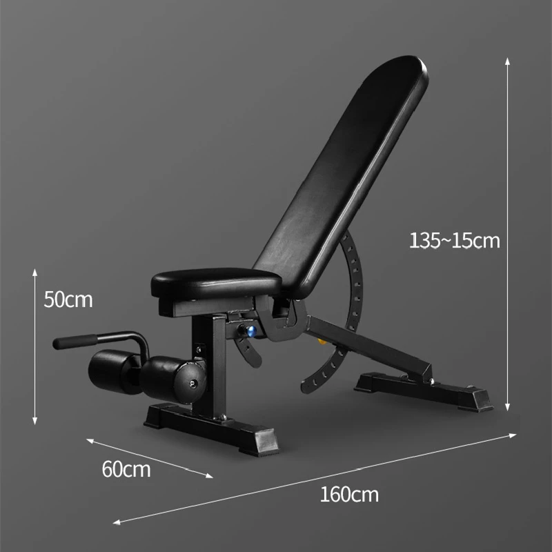 Adjustable multi-function fitness chair equipment, including a flying chair with dumbbells