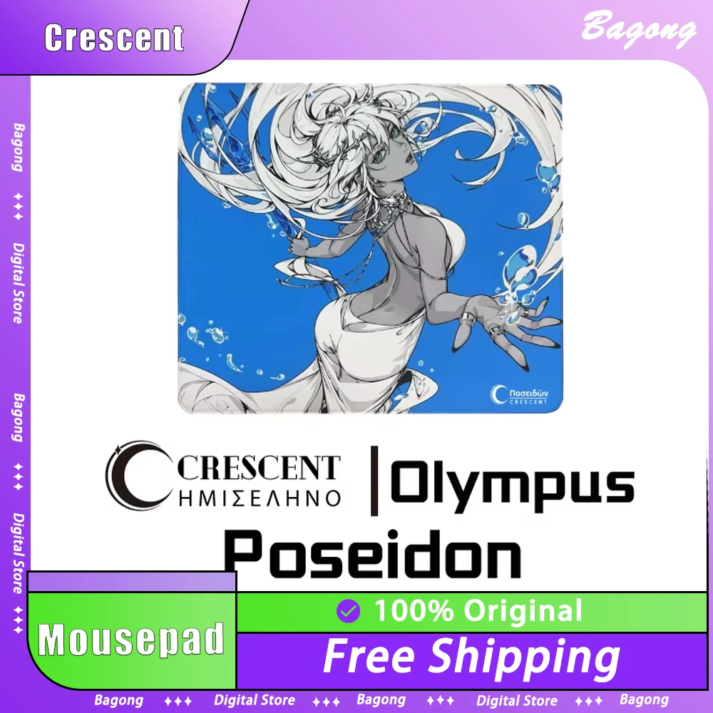 Crescent Care Studio Olympus Series Poseidon Hades Zeus Xsoft Mousepad FPS Esports Gaming Mouse Pad PC Accessories Custom Gift