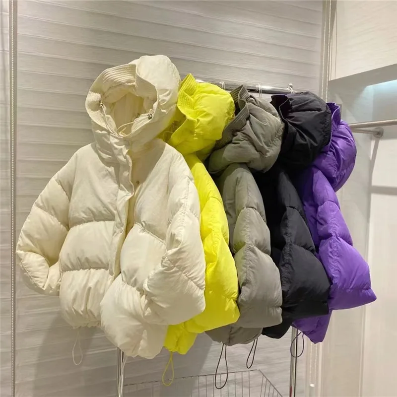 Women's Down Jacket High-end Winter Coat Warm Hooded White Duck Down New Korean Short Tops Winter Coats for Women Puffer Jacket