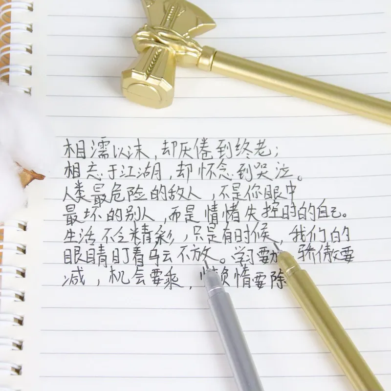 20Pcs Creative Mountain Pioneer Axe Neutral Pen, Retro Weapon Modeling Anime Peripheral Student Prizes Gifts Writing Instruments