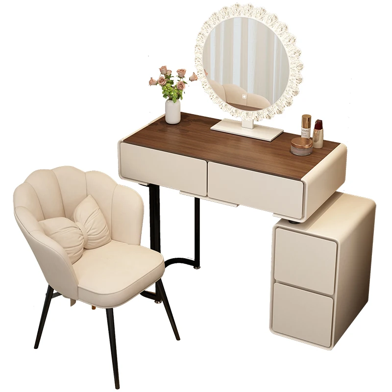 البني الأوروبي خلع الملابس الجدول تخزين الإضاءة الملابس مرآة خلع الملابس الحديثة أوروبا البريد ماكياج الأثاث غرفة نوم