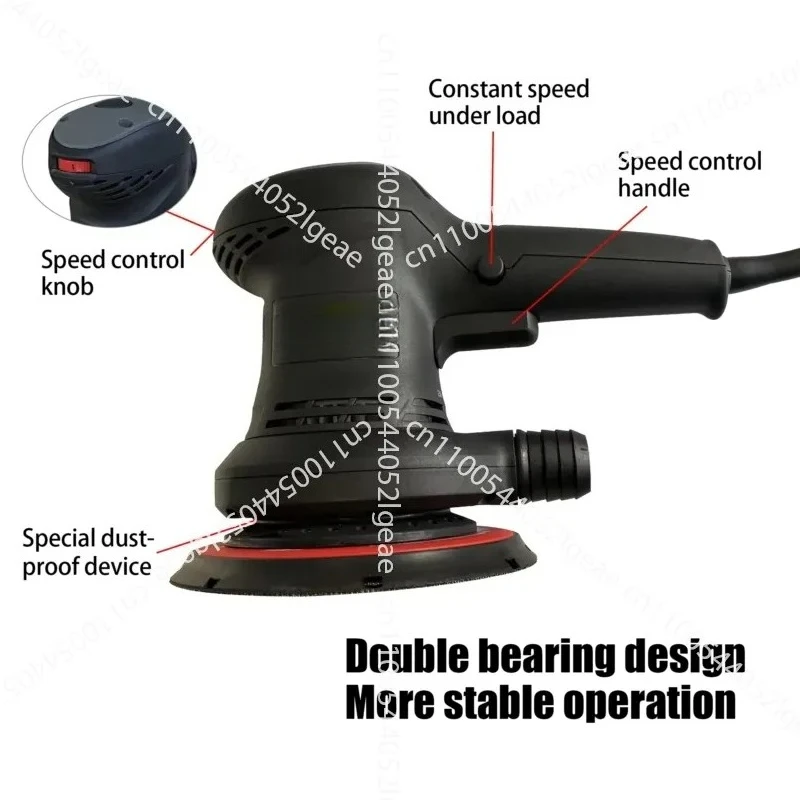 Dust Free 6 Inch Pneumatic Tools 150mm Random Electric Track Sander 220v 400W Machine 6 Speed