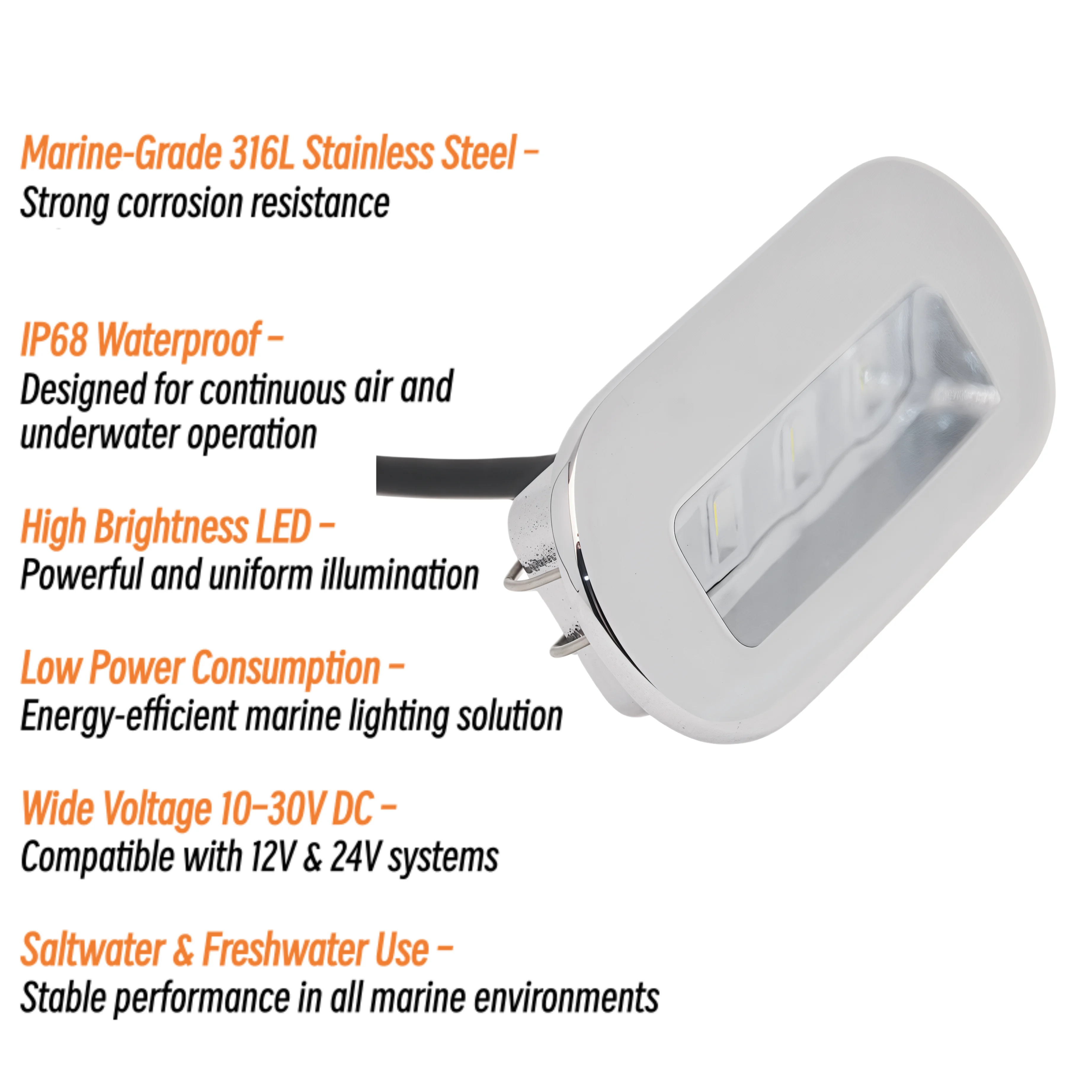 3W LED-Einstiegsleuchte 12V 24 – Deck Step Light Bewertung und Preis