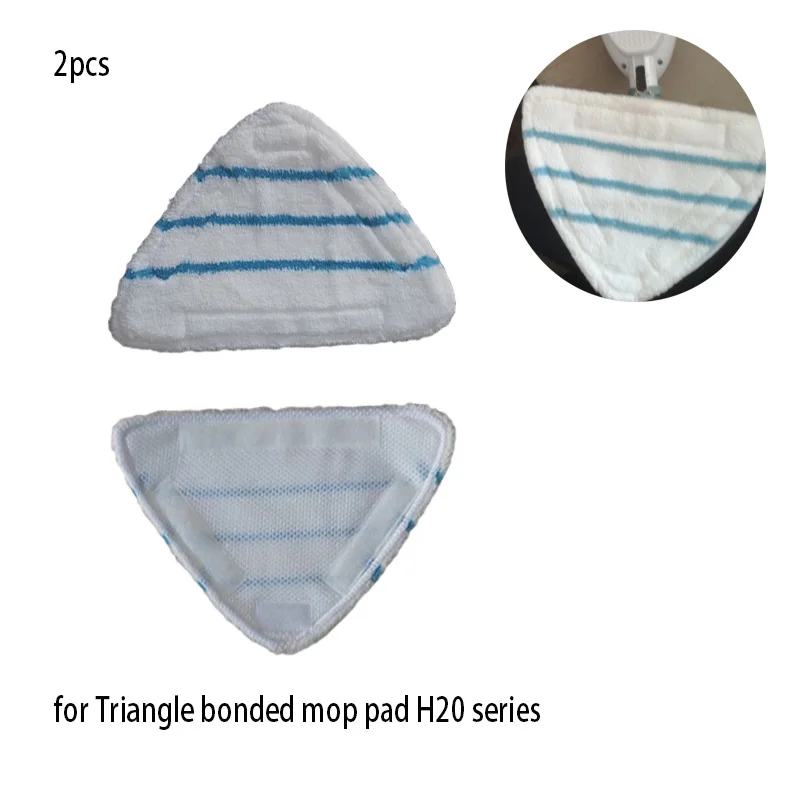 

2PCS Top Quality thicken Washable Microfiber Steam Cleaner Parts Mop Cloths for H20 Series Triangle Bonded Mop Pad