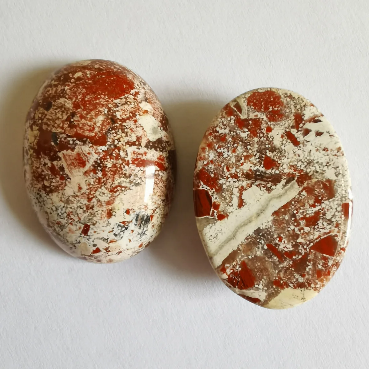 25x18MM Breciated Jasper Stone Oval Cabochon Jewelry For Woman Gift Making (2pcs/lot) H189