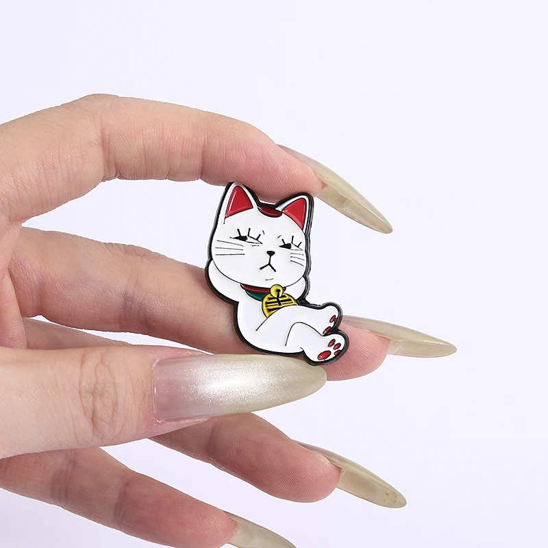 Turbo Granny Cat Spying Enamel Pin Image 6